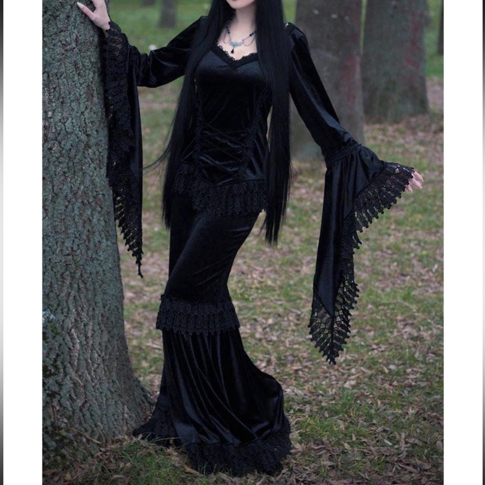Sinister Clothing | Black Dress UK 16 | Gothic Wedding Dress